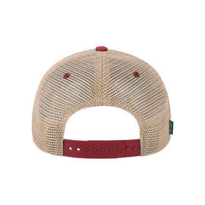 Old Favorite Trucker Cap — Cardinal/ Khaki (Back)
