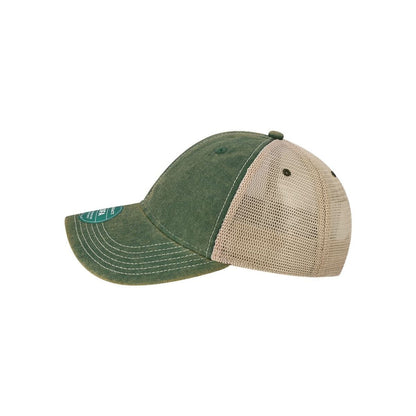 Old Favorite Trucker Cap — Dark Green/ Khaki (Left)