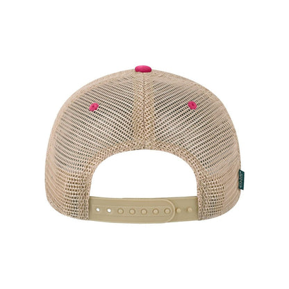 Old Favorite Trucker Cap — Dark Pink/ Khaki (Back)