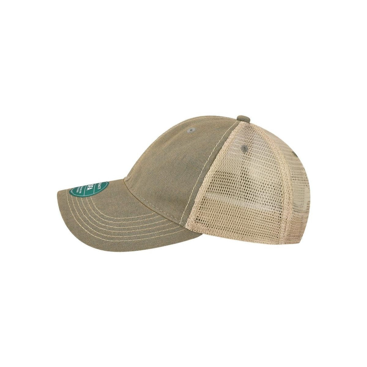 Old Favorite Trucker Cap — Grey/ Khaki (Left)