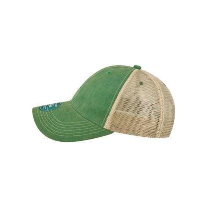 Old Favorite Trucker Cap — Kelly Green/ Khaki (Left)