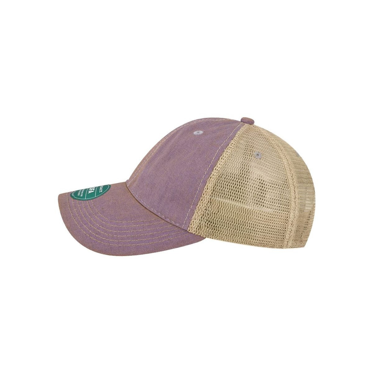 Old Favorite Trucker Cap — Lavender/ Khaki (Left)