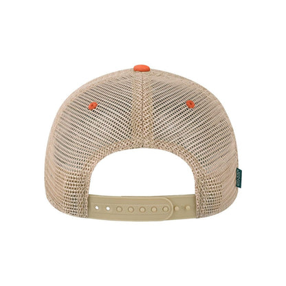 Old Favorite Trucker Cap — Marine Blue/ Coral (Back)
