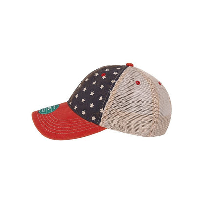 Old Favorite Trucker Cap — Merica/ Khaki (Left)