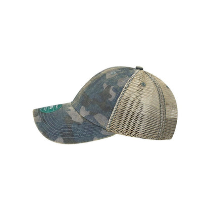 Old Favorite Trucker Cap — Navy Field Camo/ Java (Left)