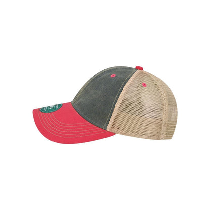Old Favorite Trucker Cap — Navy/ Dark Pink (Left)