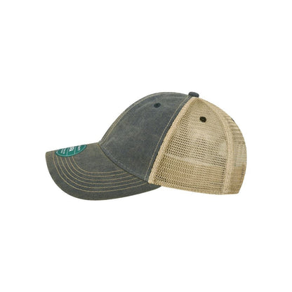 Old Favorite Trucker Cap — Navy/ Khaki (Left)