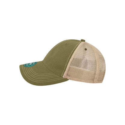 Old Favorite Trucker Cap — Olive/ Khaki (Left)