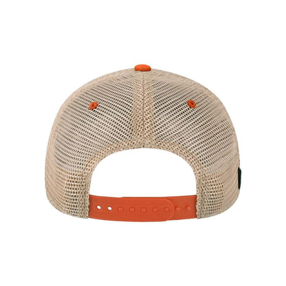 Old Favorite Trucker Cap — Orange/ Khaki (Back)