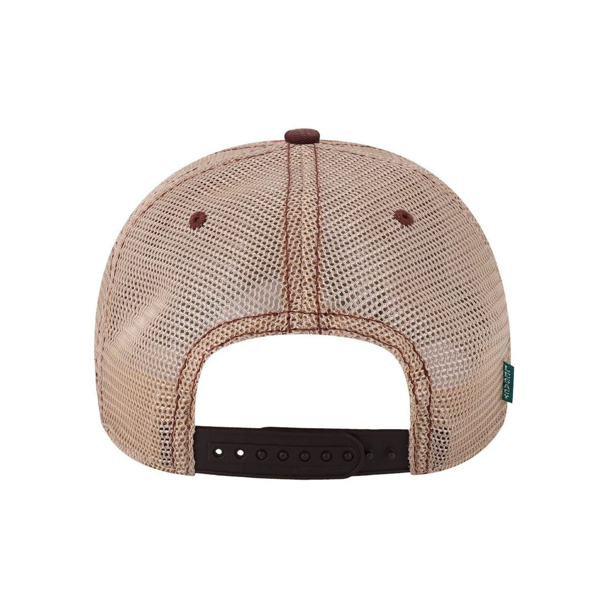 Old Favorite Trucker Cap — Red Stripe/ Khaki (Back)