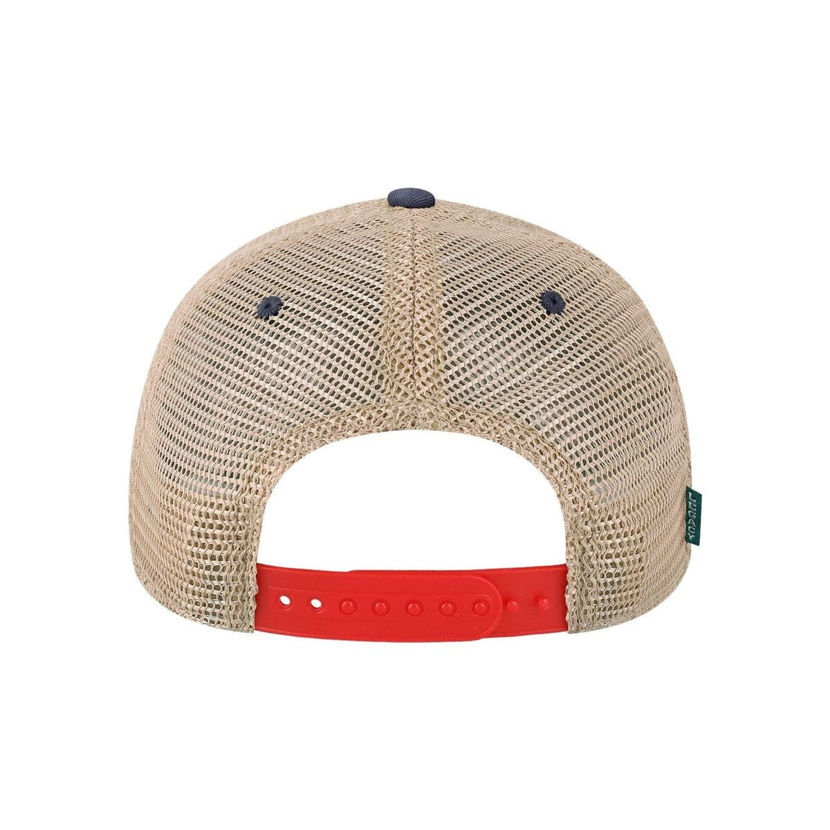 Old Favorite Trucker Cap — Scarlet Red/ Navy/ Khaki (Back)