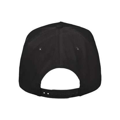 Five-Panel Twill Cap — Black (Back)