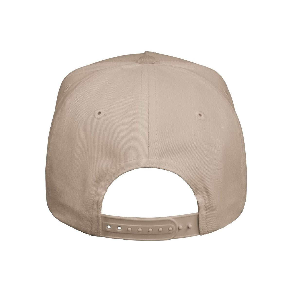 Five-Panel Twill Cap — Khaki (Back)