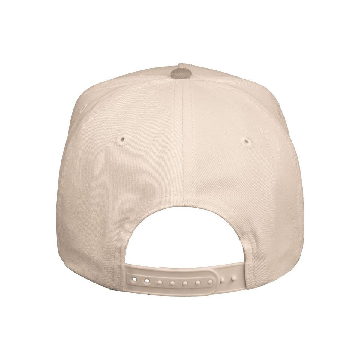 Five-Panel Twill Cap — Natural/ Khaki (Back)