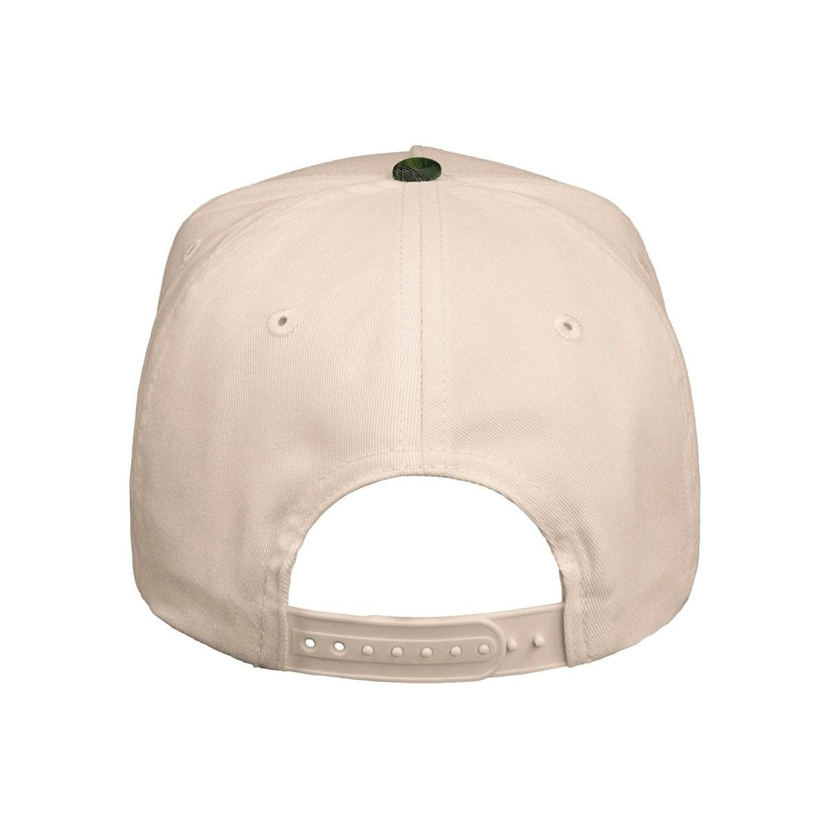 Five-Panel Twill Cap — Natural/ Mossy Oak Breakup (Back)