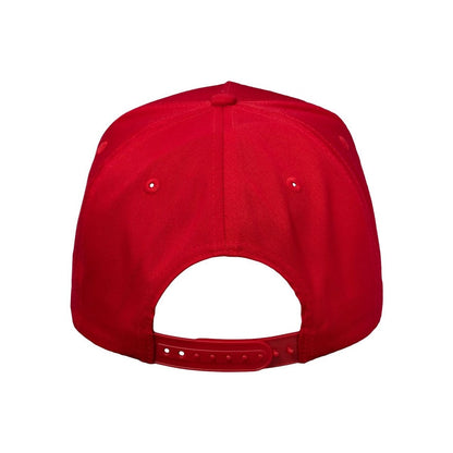 Five-Panel Twill Cap — Red (Back)