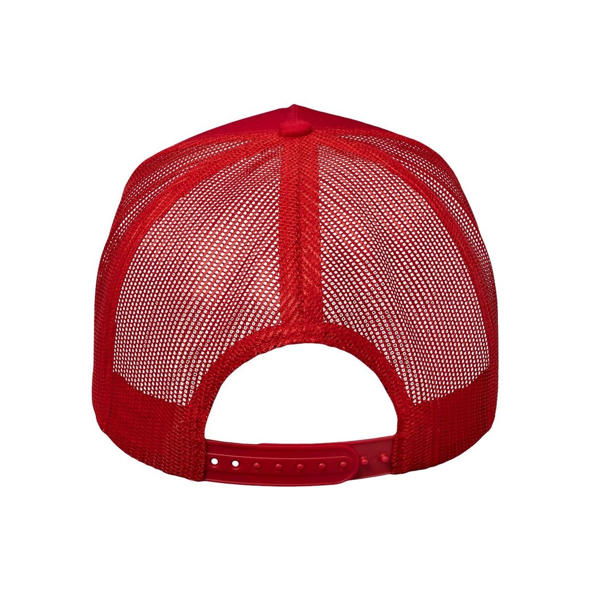 Five-Panel Trucker Cap — Red (Back)