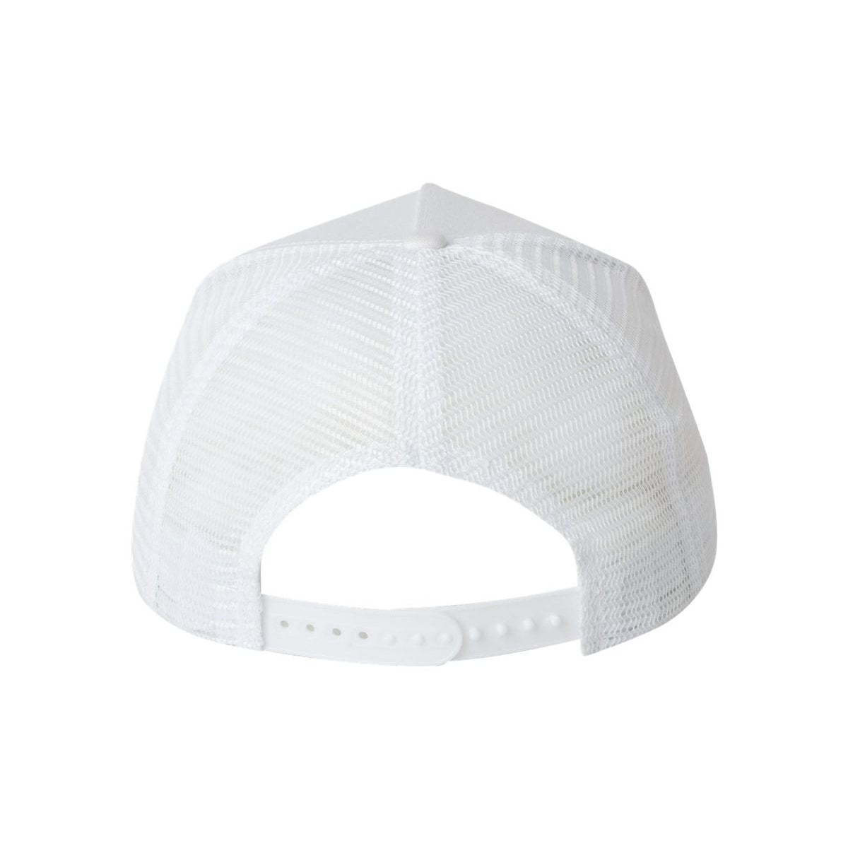 Five-Panel Trucker Cap — White (Back)