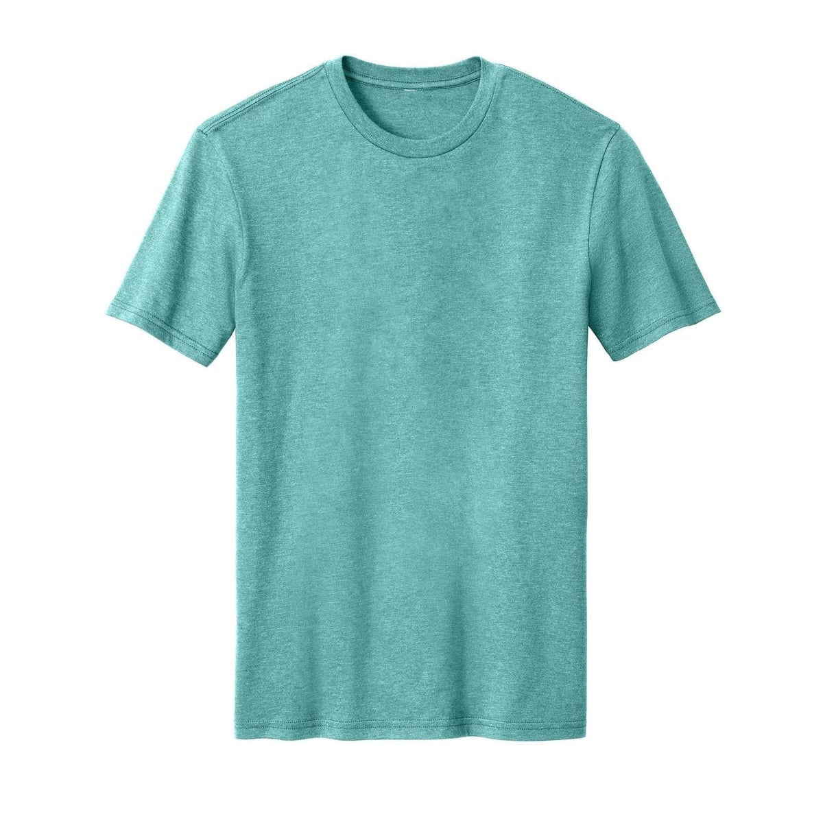 district-perfect-blend-cvc-tee-dm108 — Heathered Eucalyptus Blue