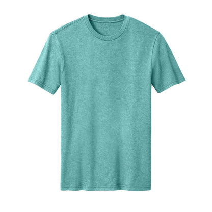 district-perfect-blend-cvc-tee-dm108 — Heathered Eucalyptus Blue